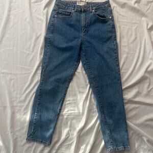 Garage dark blue mom jeans